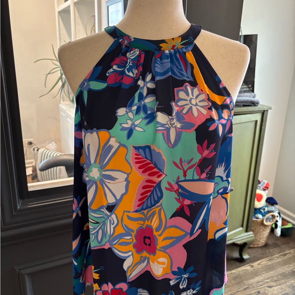 Halogen Floral Halter Neck Top